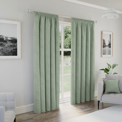 Revie Polyester Blackout Pinch Pleat Curtain Pair