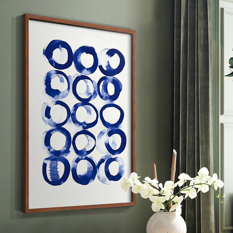 Abstrait, reproduction encadrée, prêt à accrocher, H 20 po x l 16 po, Brun
