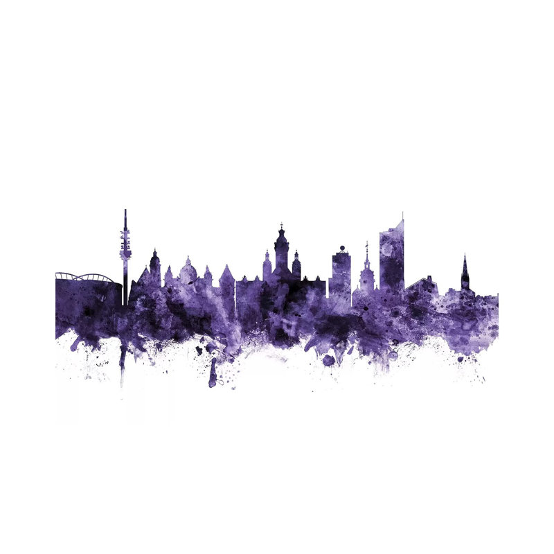 Leipzig, Germany Skyline by Michael Tompsett - Wrapped Canvas Gallery-Wrapped Canvas Giclée, 20.32 cm H x 30.48 cm W