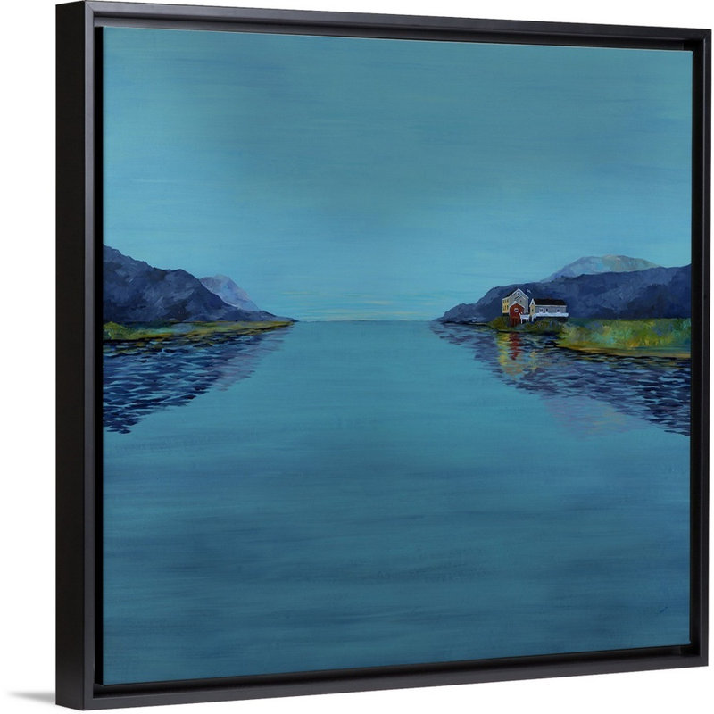 « on the admission », peinture sur toile, H 13,7 po x l 13,7 po x p 1,75 po, Cadre flottant noir