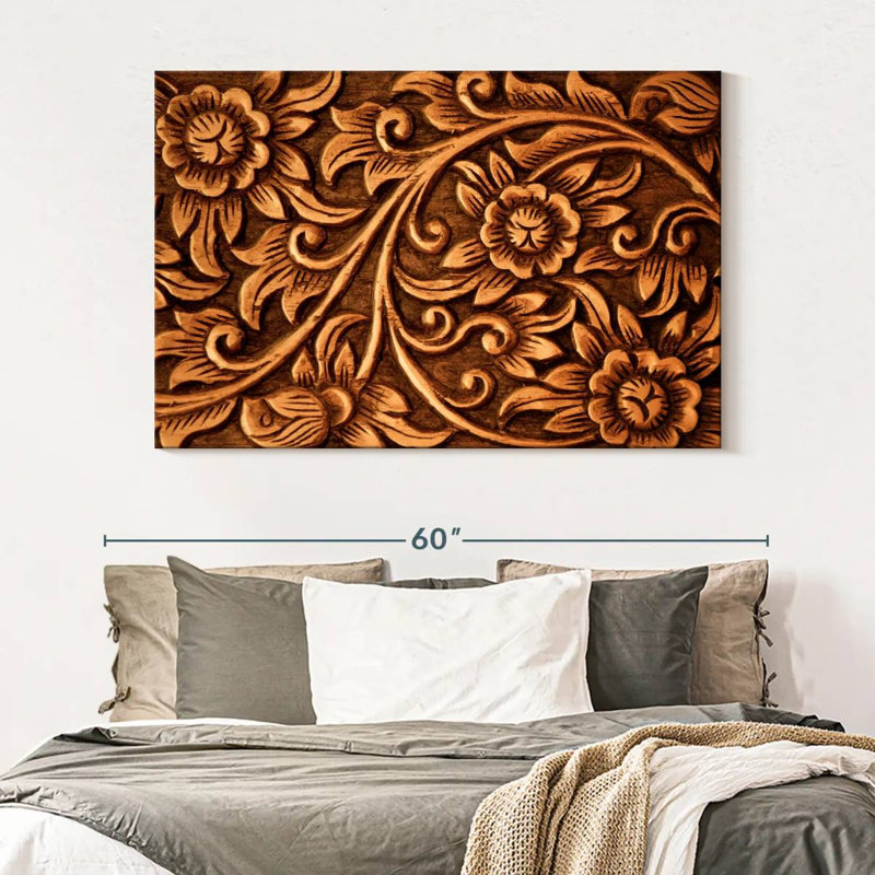 Senne Carved Flowers, 34" H x 51" W