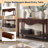 52" Retro Fluted Console Table with 3 Drawers and Scalloped Edge, Sofa Table with Solid Wood Legs for Entryway or Living Room  ,Espresso-291704600