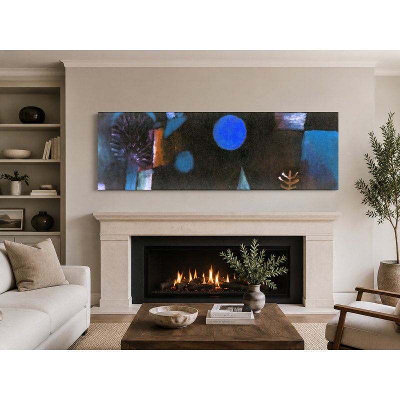 «Blue Night Landscape», art mural sur toile panoramique, 30" W x 10" H