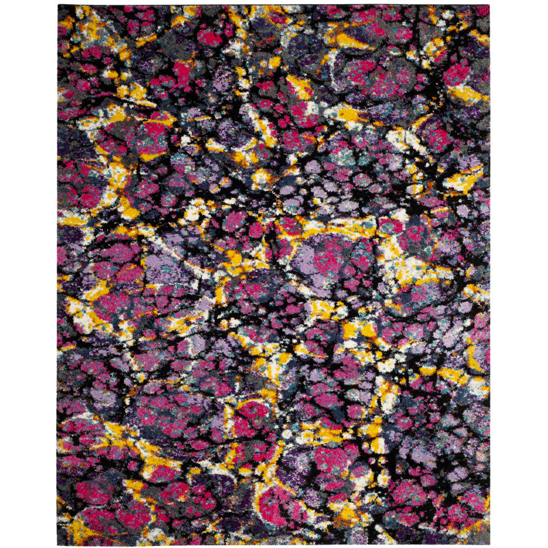 Tapis performance à motif abstrait Cleveland, Rectangle 6 pi 7 po x 9 pi 2 po