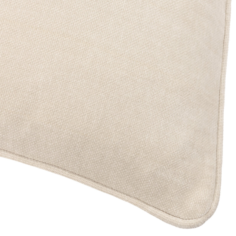 Heavy Chenille Square Cushion Cover, Cream