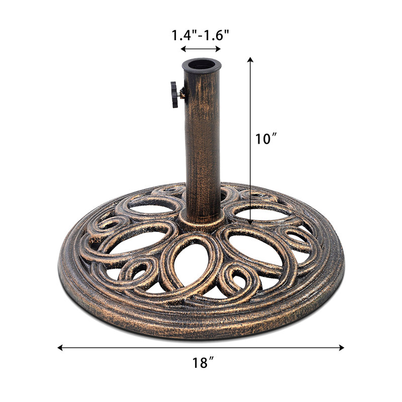 Porte-parapluie rond en fonte Alcott Hill® 18 po