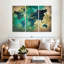 «World Map Aged World Map XXXVII», reproduction sur toile 3 pièces par Tess P-93060987