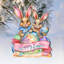 Joyeux lapin de Pâques, décorations en bois par Debrekht