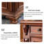 Bureau d'ordinateur en bois massif American-110583881