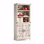 Armoire de rangement 72 po avec portes en bois et tablettes réglables Farmhouse-119235828
