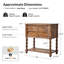 Jeremie Traditional 30"Tall Solid Wood 2-Drawer End Table with Built-in Charging Outlets-803585329
