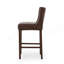 Tabouret de bar d'une hauteur de 30,5 pouces, revêtement en polyuréthane avec dossier et repose-pieds en métal, tabouret de comptoir-1370765063