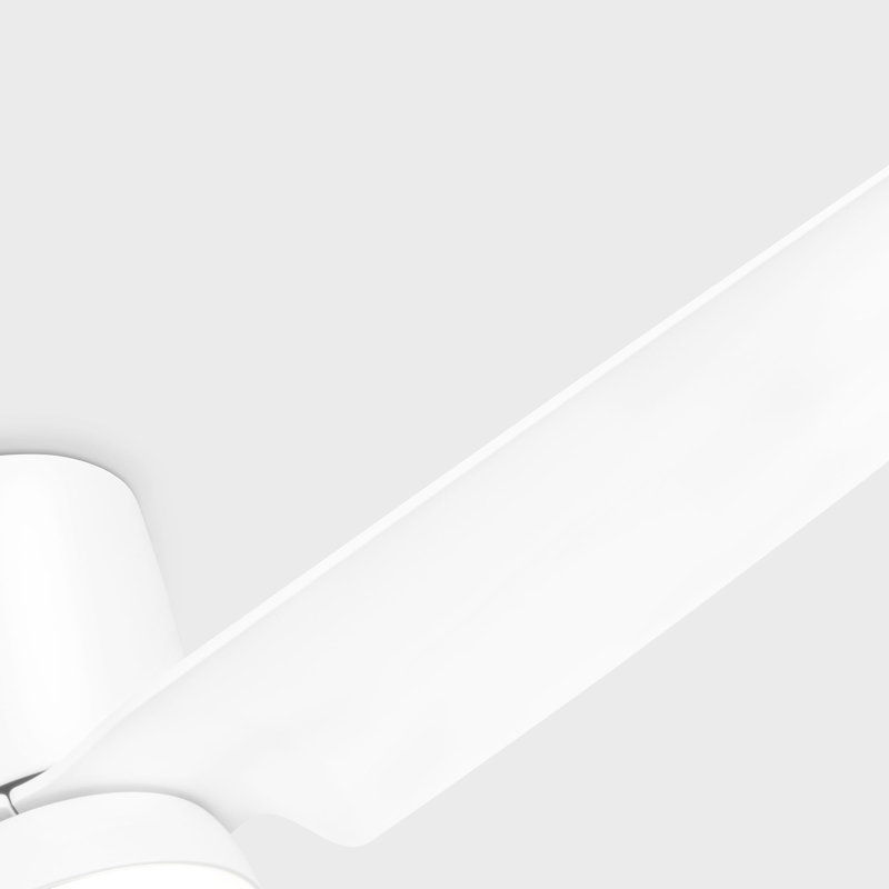 Colgin 56 Hugger LED Indoor Ceiling Fan with ABS blades and Handheld Remote, Matte White/Matte White