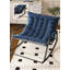 Chaise berçante confortable en acier au carbone - Coussins rembourrés et accoudoirs robustes (bleu)-847507579
