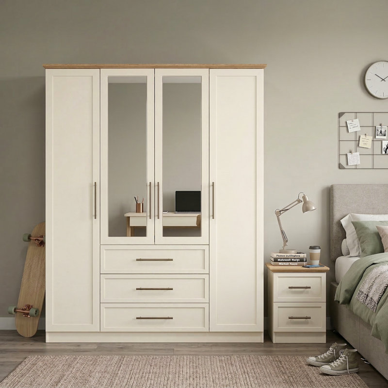 Mirage Bedroom Set, Ivory