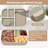 Stackable Bento Lunch Box With 4 Compartments, 47 Oz (Pale Mocha)
