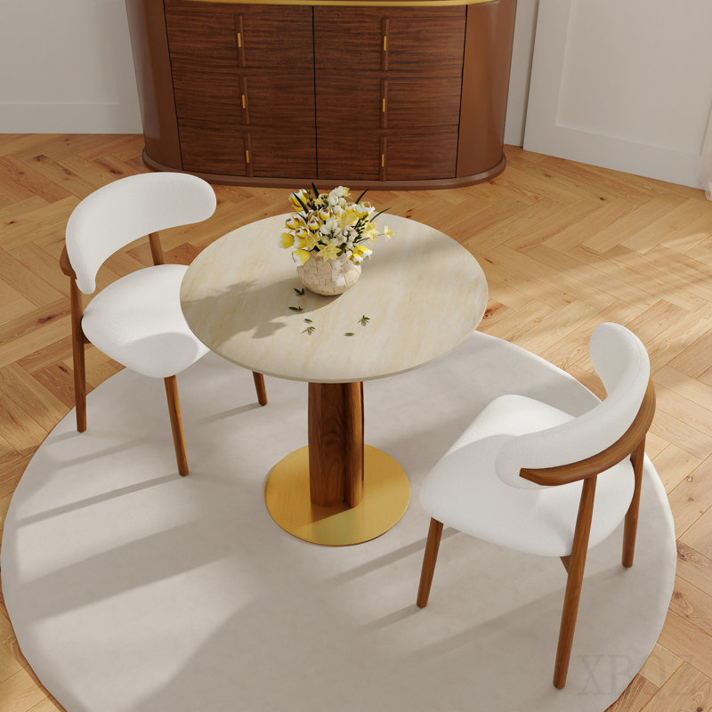 Table de salle à manger Modern Modern, 29.6"H x 33.46"L x 33.46"W