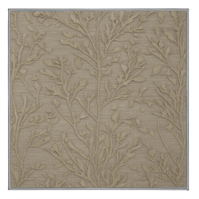 Tapis gris lavable à la machine, Carré 8 pi