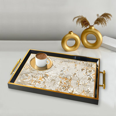 Elegant Glass Tray, 19.7 x 11.4 x 1.4 inches | 100% Durable Glass Construction | Easy to Clean with Damp Cloth | Ideal for Serving, Decorative Display, and Organizing | Stylish Addition to Home Décor