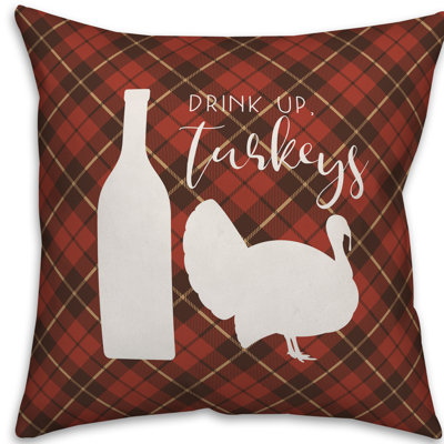  Coussin Drink Up Turkeys