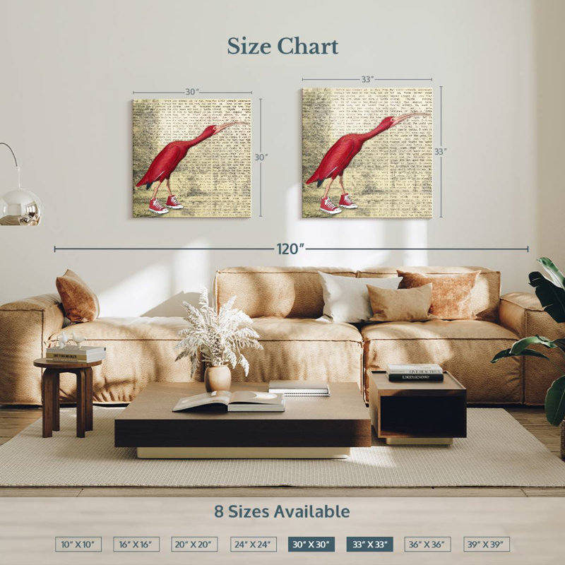 Ketti Bird Shoes I, 33" H x 33" W