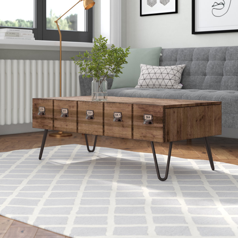 Ora Solid Wood Four Leg Coffee Table