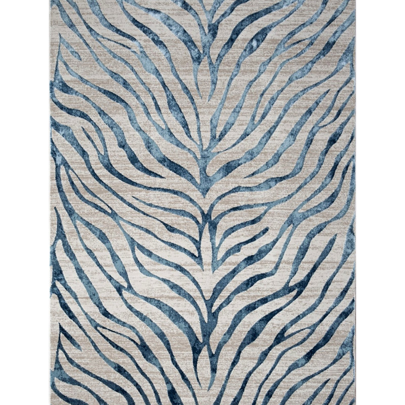 Area Rug, Blue, Rectangle 2' x 3'