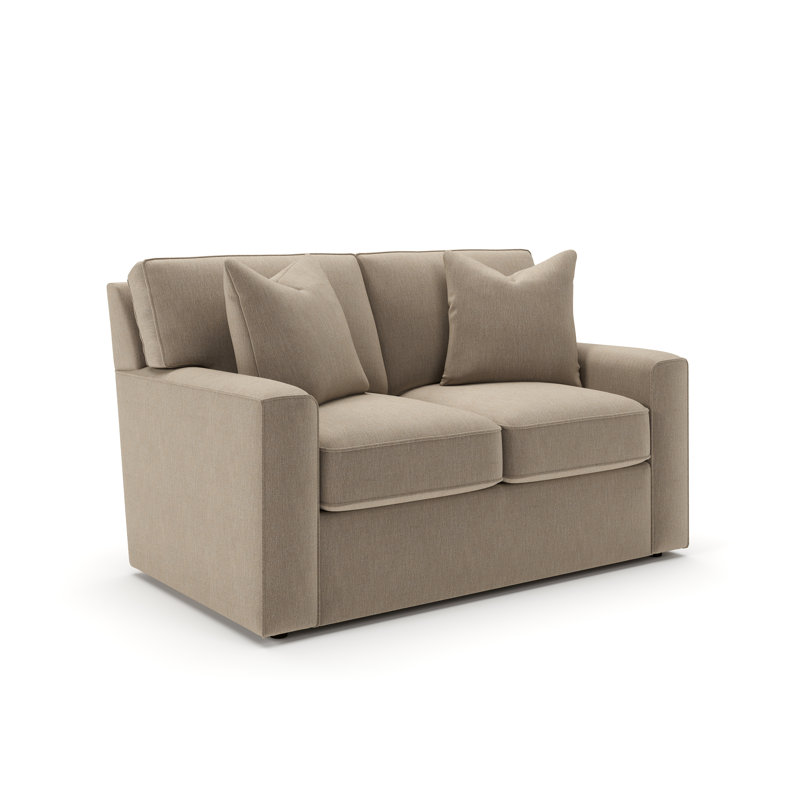 Lawson 60" W Square Arm Upholstered Loveseat with Reversible Cushions, Bella Hunter Performance Velvet