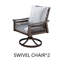 Fauteuil de patio pivotant avec coussin Arati