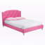 Lit plateforme en cuir végétalien avec finition rose Karina, H 39,51 po x l 62,79 po x L 85,97 po-744098868-744098865