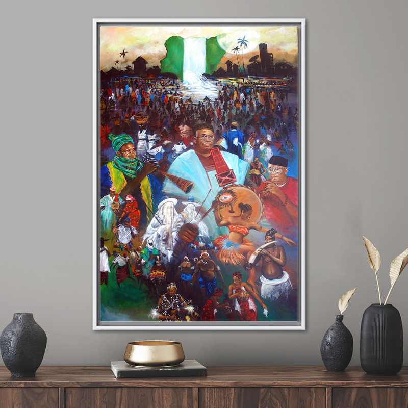 Print on Canvas, 35 cm H x 25 cm W, White Floater Framed