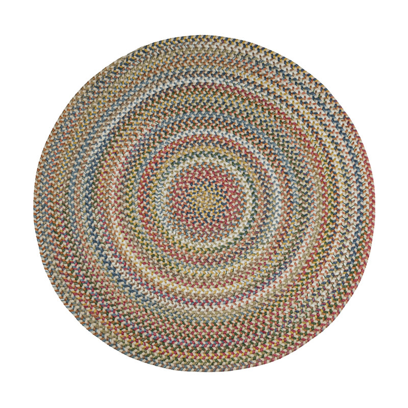 Orval Geometric Indoor Rug, Round 6'