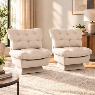 Fauteuil d'appoint pivotant, capacité de 300 lb pour le salon, la chambre et le bureau