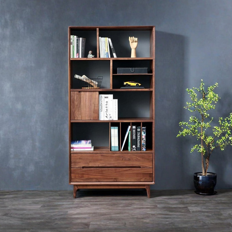 Bibliothèque pour meubles en bois massif, H 70,87 po x l 47,24 po x P 13,78 po