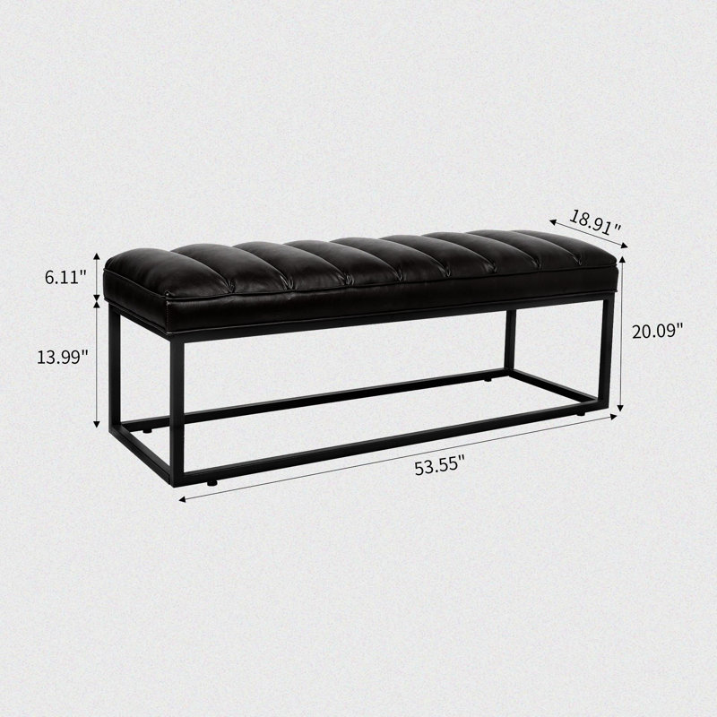 Jasier Velvet Upholstered Bench, Dark Brown