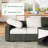 Abramson Corduroy Sleeper Sectional Sofa Bed With Ottoman-117494831