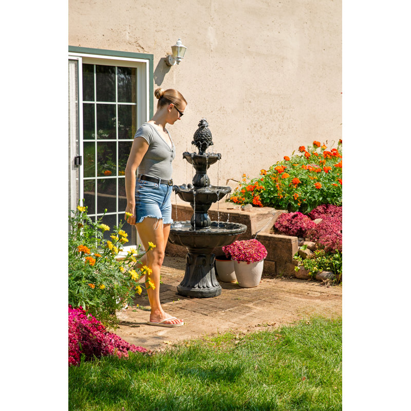 3-Tier Welcome Garden Water Fountain - 57 in - Deep Espresso
