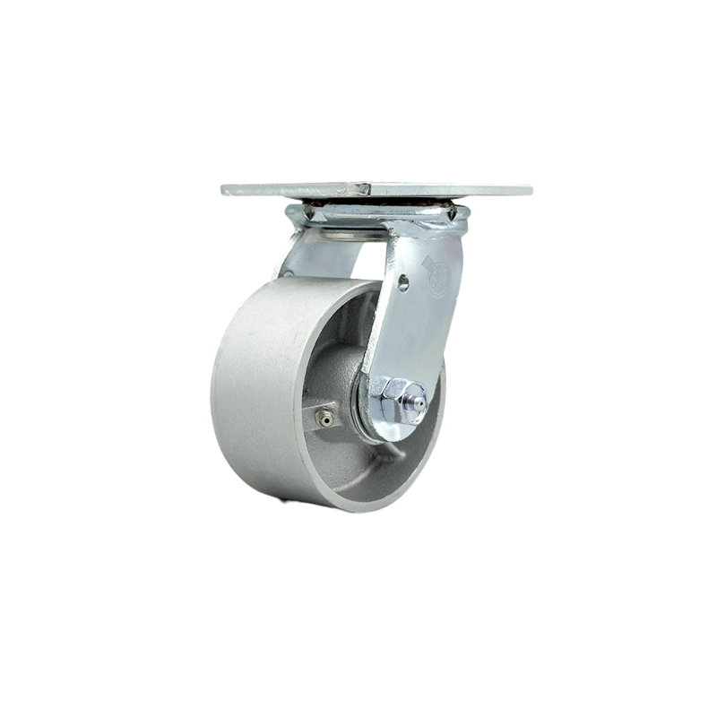 Heavy Duty 4-Inch Cast Iron Swivel Caster with Zinc Finish