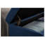 Banc de lit 59 po en lin et coton bleu avec compartiment de rangement et rembourrage en mousse