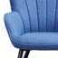 color Upholstered Armchair, Modern  Accent Chair with Wing Side and Metal Legs-312863936-312863938