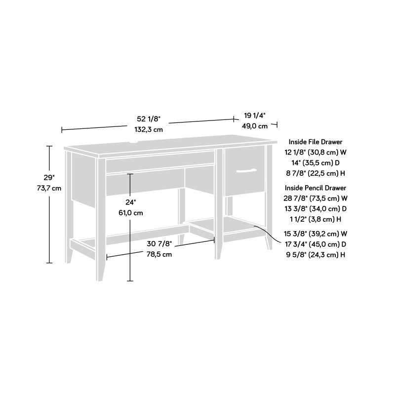 Damian Oak Finish Desk