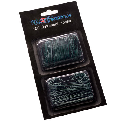 Green Bauble Ornament Hooks, Pack of 150 – Large Reusable Set
