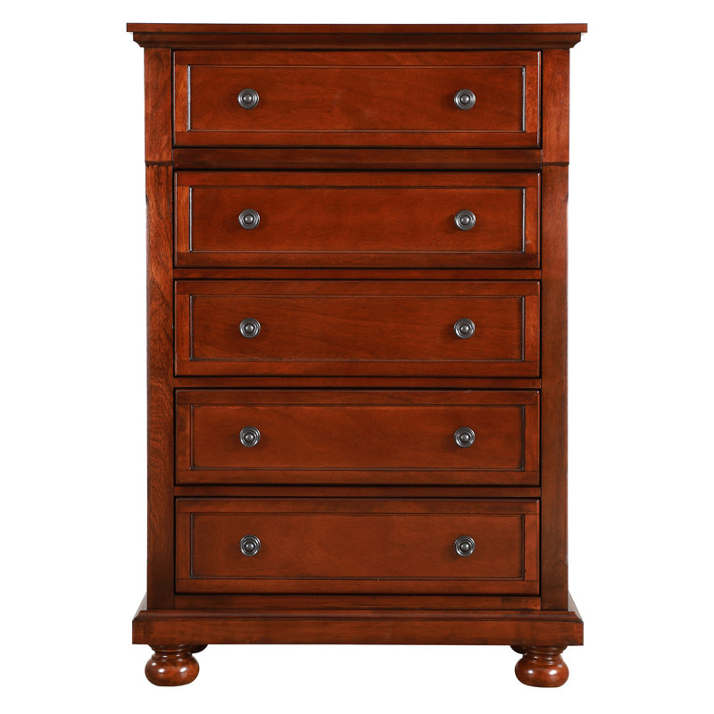Commode de chambre à coucher de couleur cerise