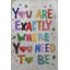 Tapis décoratif moderne à motif de texte You You Exactly Where You Need To Be-1171570012