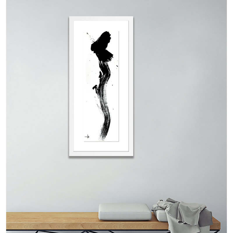 Frivolous Print by Johan Gert Manschot, 48" H x 20" W x 2.5" D, White