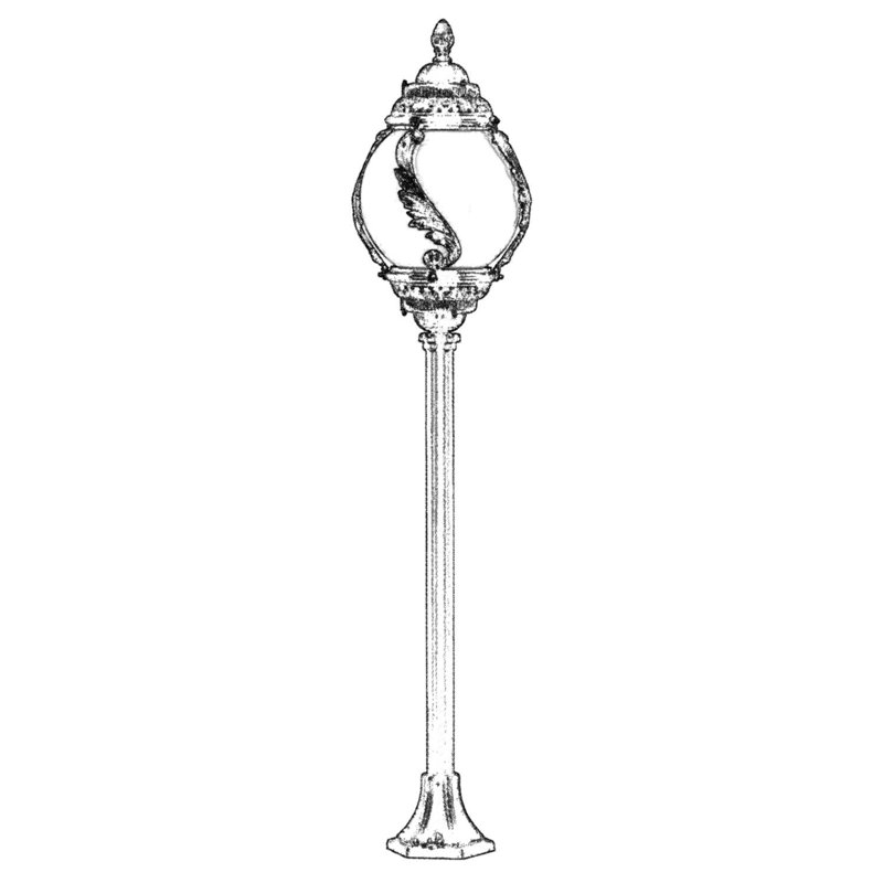 Aarjan Frosted Lamp Post (Full)