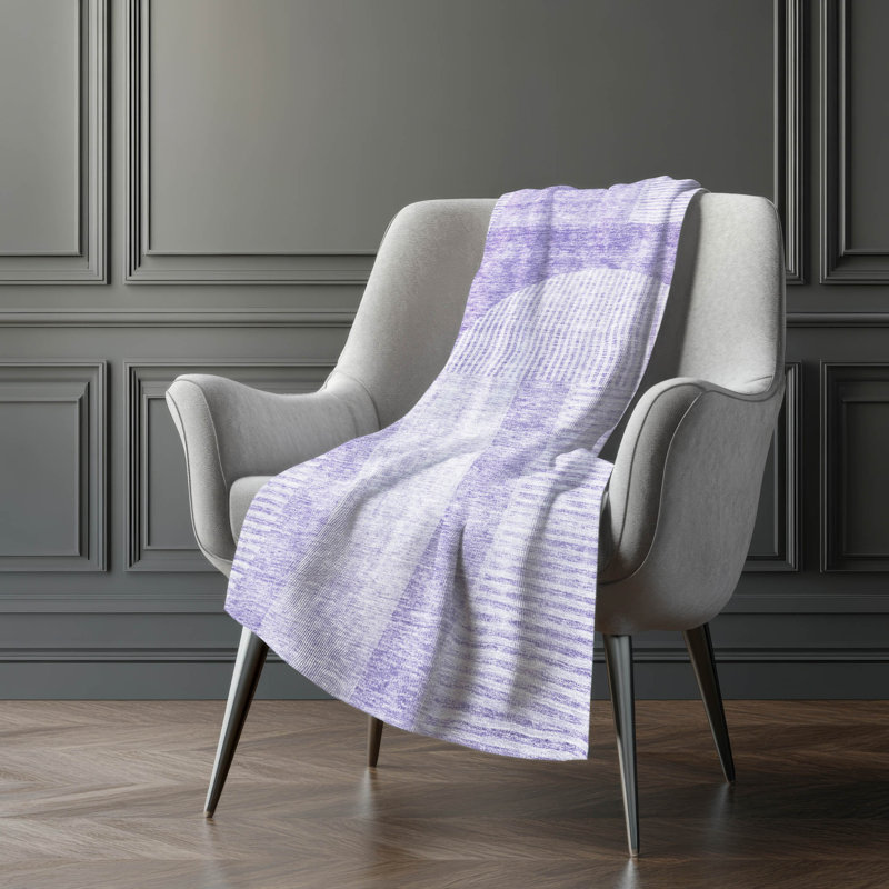 Jeté art déco Addison Sherpa ASB711, Lavande