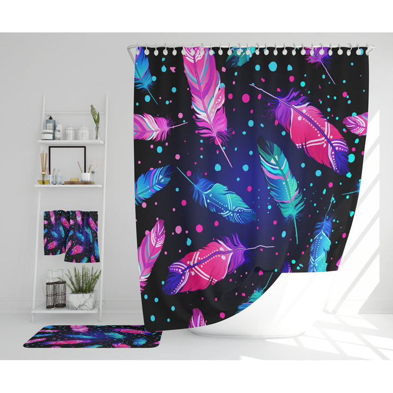 Nausica Polyester Shower Curtain Set