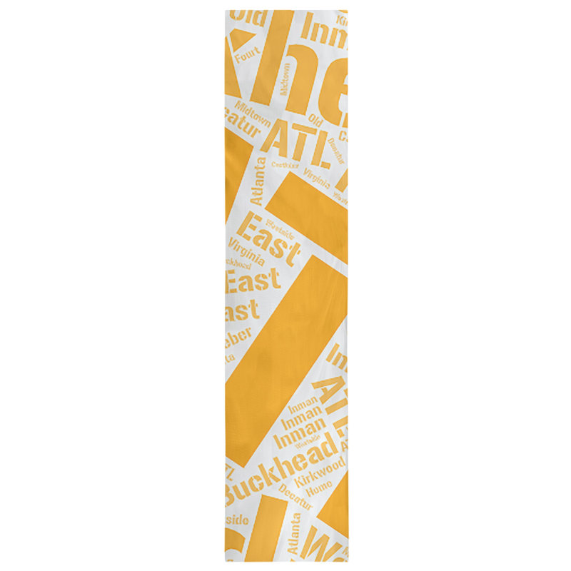 Chemin de table, 90 po x 16 po, Orange, Fresno
