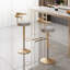 Ensemble de 1 tabourets de bar modernes, tabourets de bar réglables rembourrés en velours, chaises de bar à hauteur de comptoir avec dossier pour îlot de cuisine-686225026-737099407